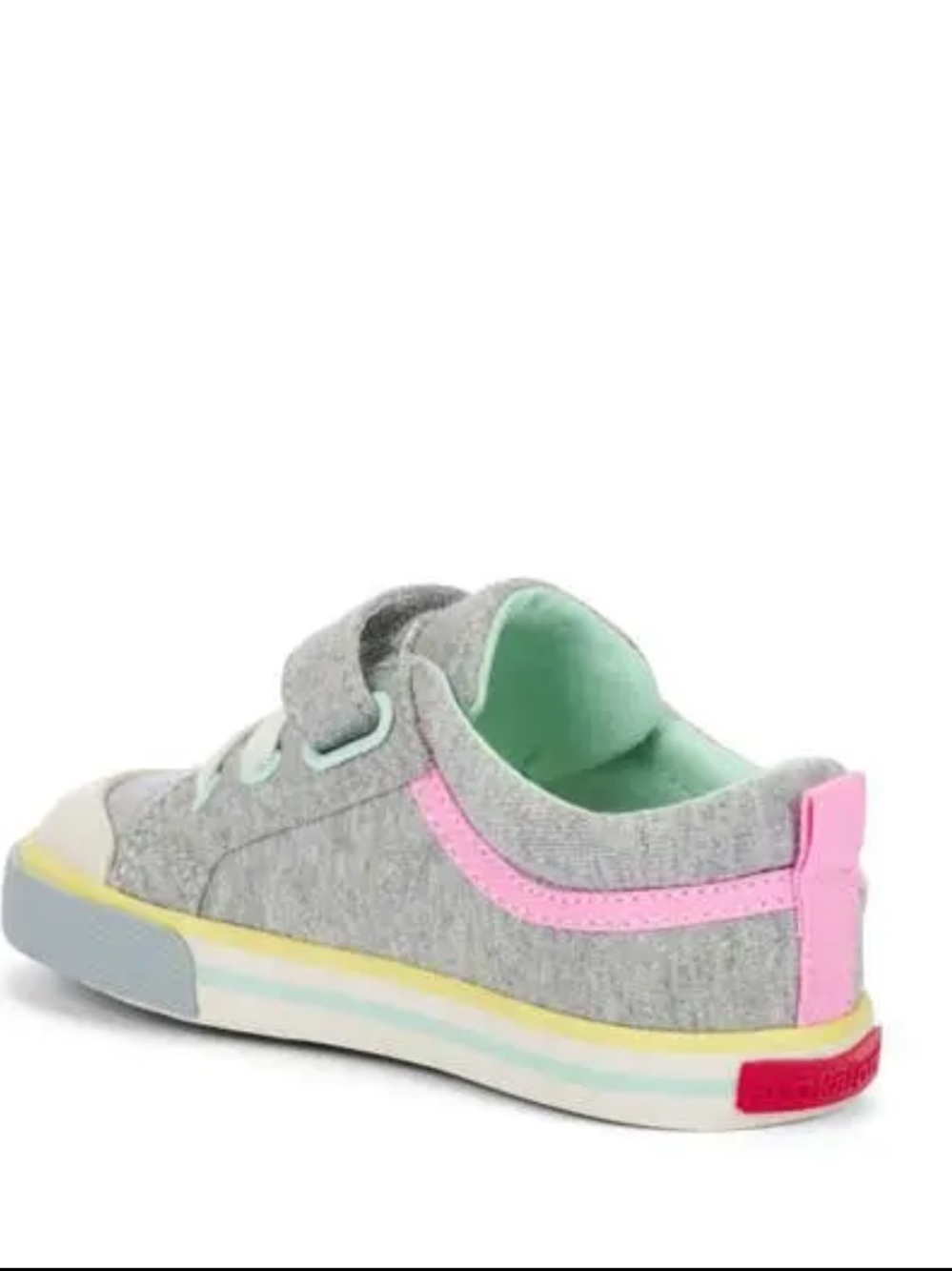 See Kai Run Gray Sneakers with Pastel Rainbow Accent - Picture 2 of 3